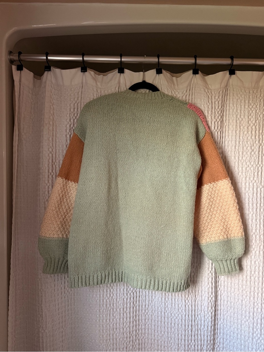 Knit patchwork open cardigan - Picture 4 of 8